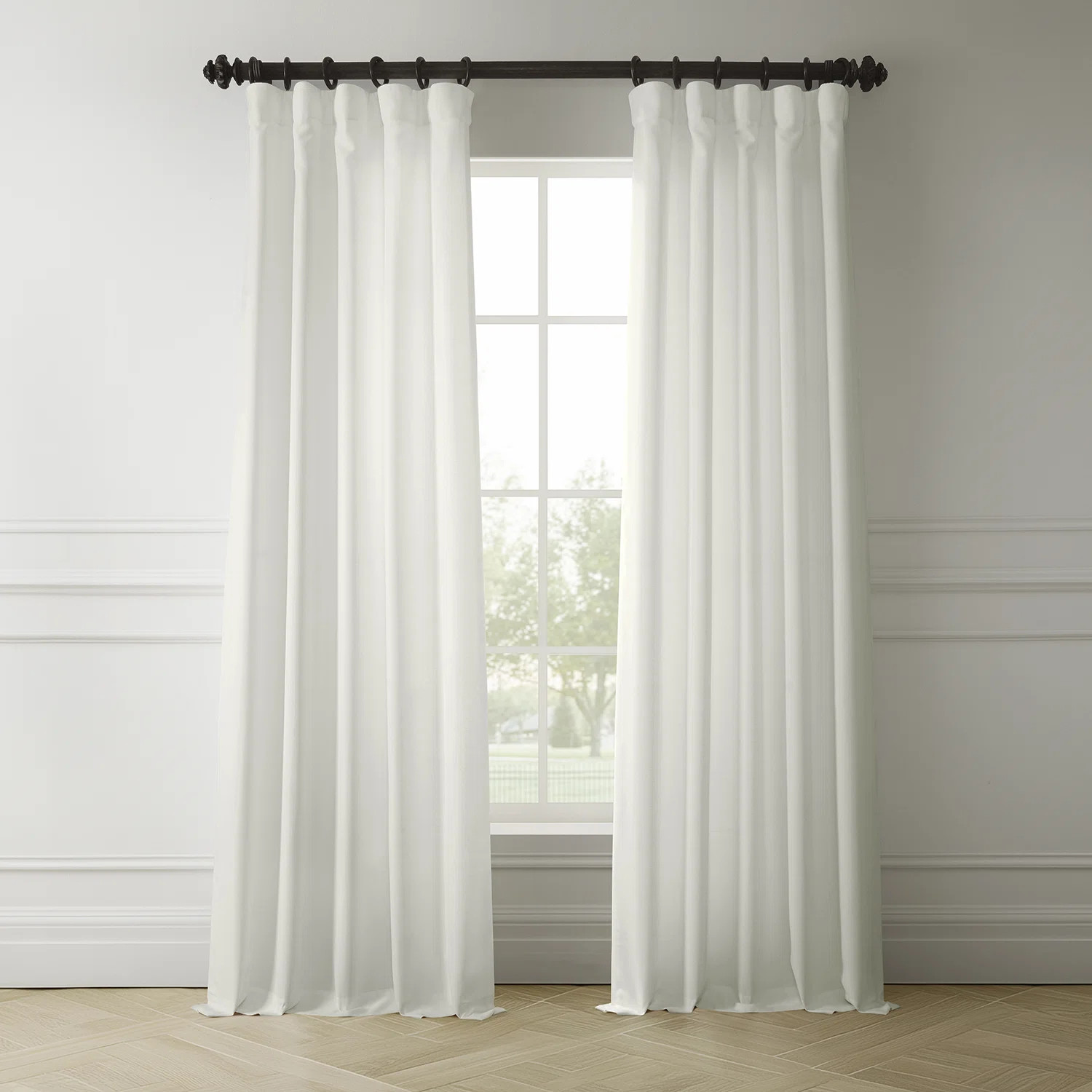 Armita Italian Faux Linen Room Darkening Curtains for Bedroom & Living Room Curtains - Single Pan... | Wayfair North America