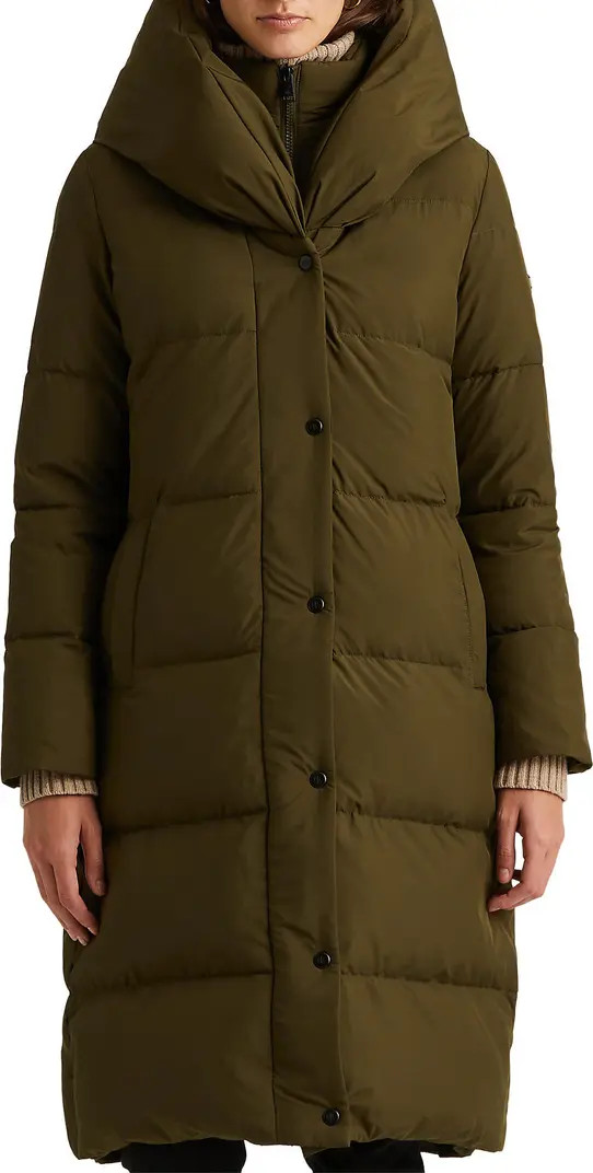 Pillow Hood Longline Down & Feather Jacket | Nordstrom