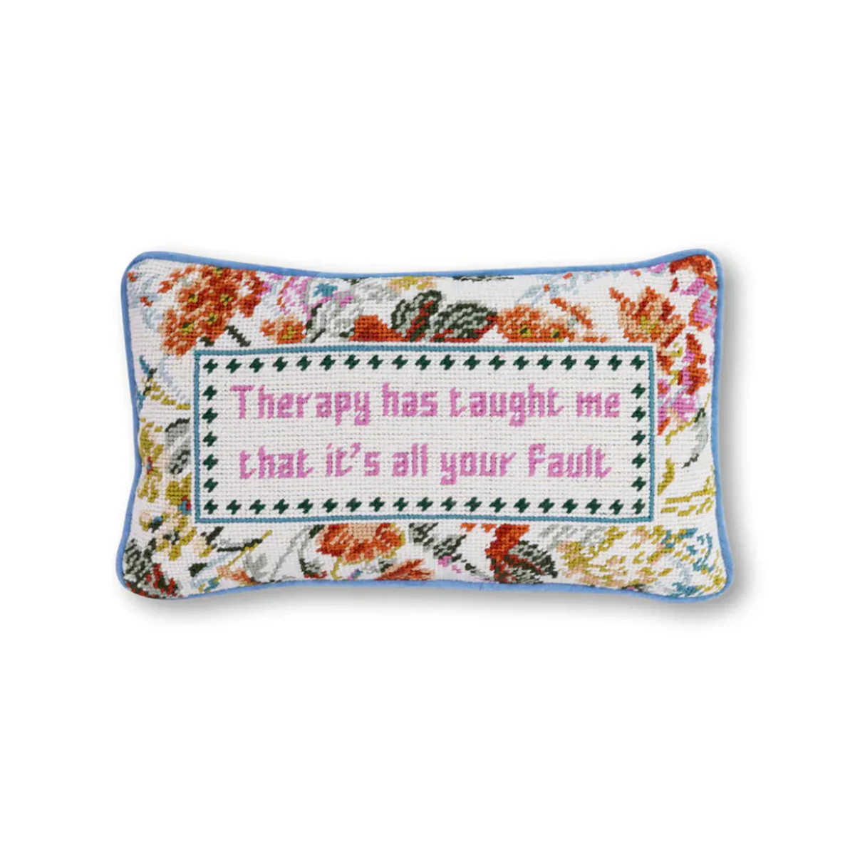 Therapy Needlepoint Pillow | Over The Moon