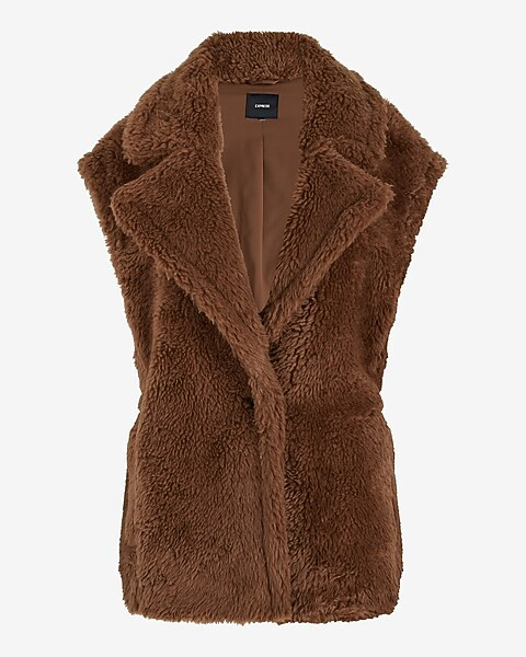 Teddy Cinched Back Vest | Express