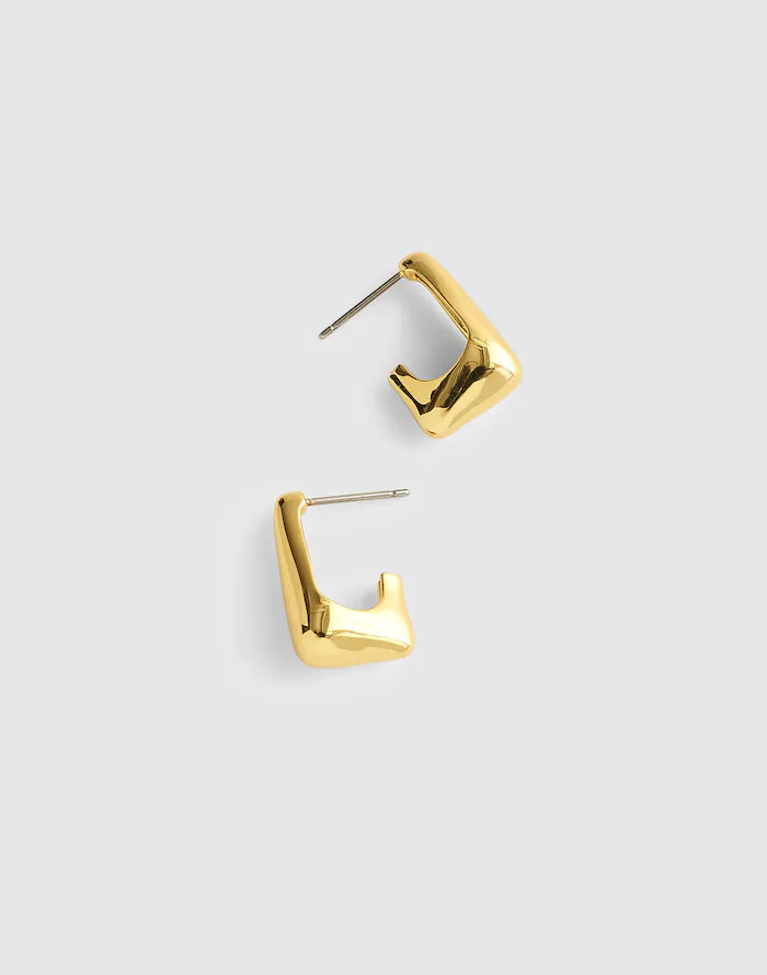 Sculpted Teardrop Small Hoop Earrings | Madewell