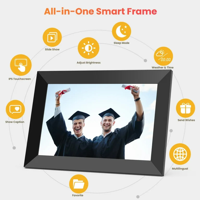 GIROOL WiFi Digital Picture Frame, 10.1" Digital Photo Frames,Smart IPS Touch Screen Photo Frame,... | Walmart (US)