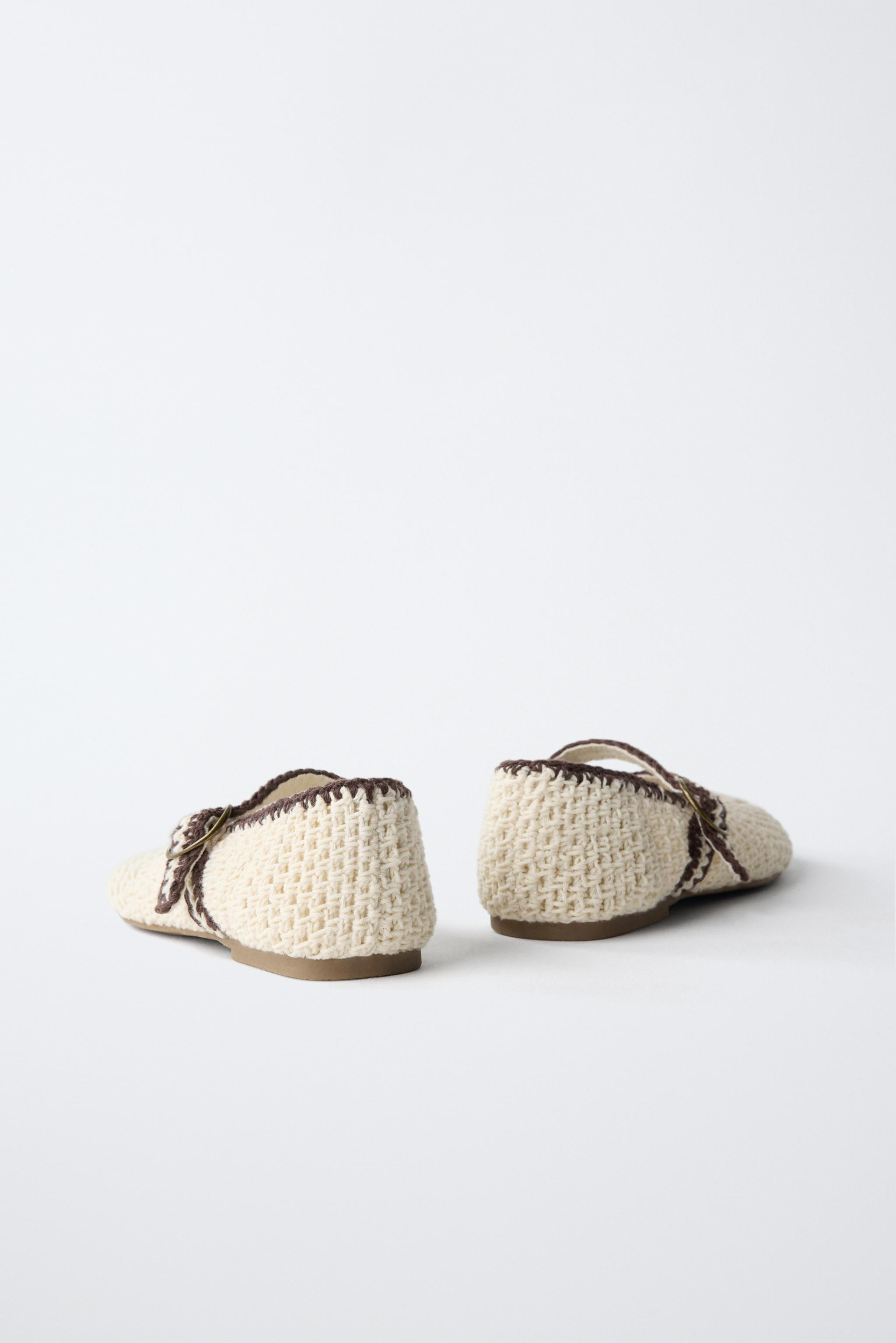 CROCHET BALLET FLATS | Zara UK