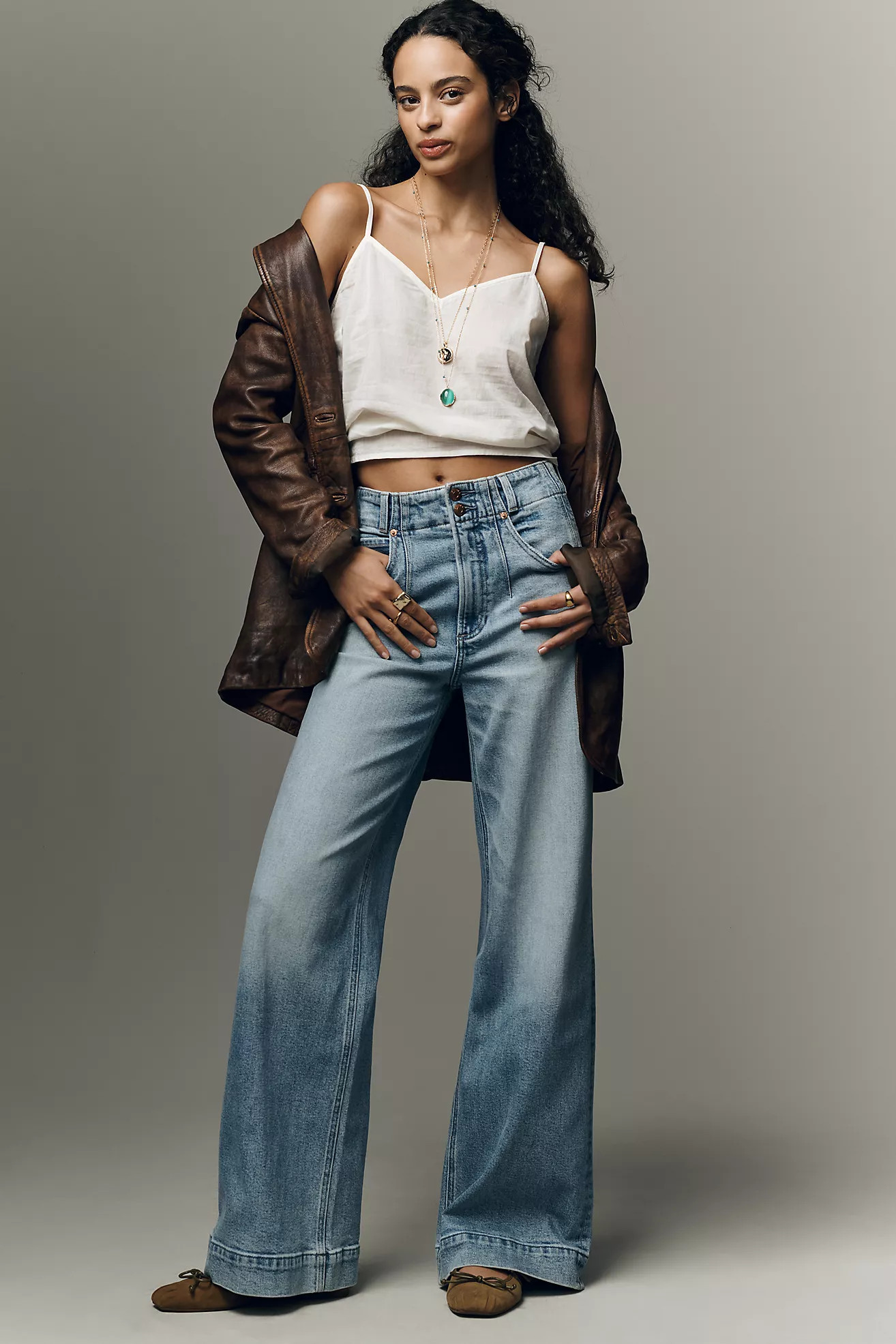 Pistola Lana High-Rise Wide-Leg Jeans | Anthropologie (US)