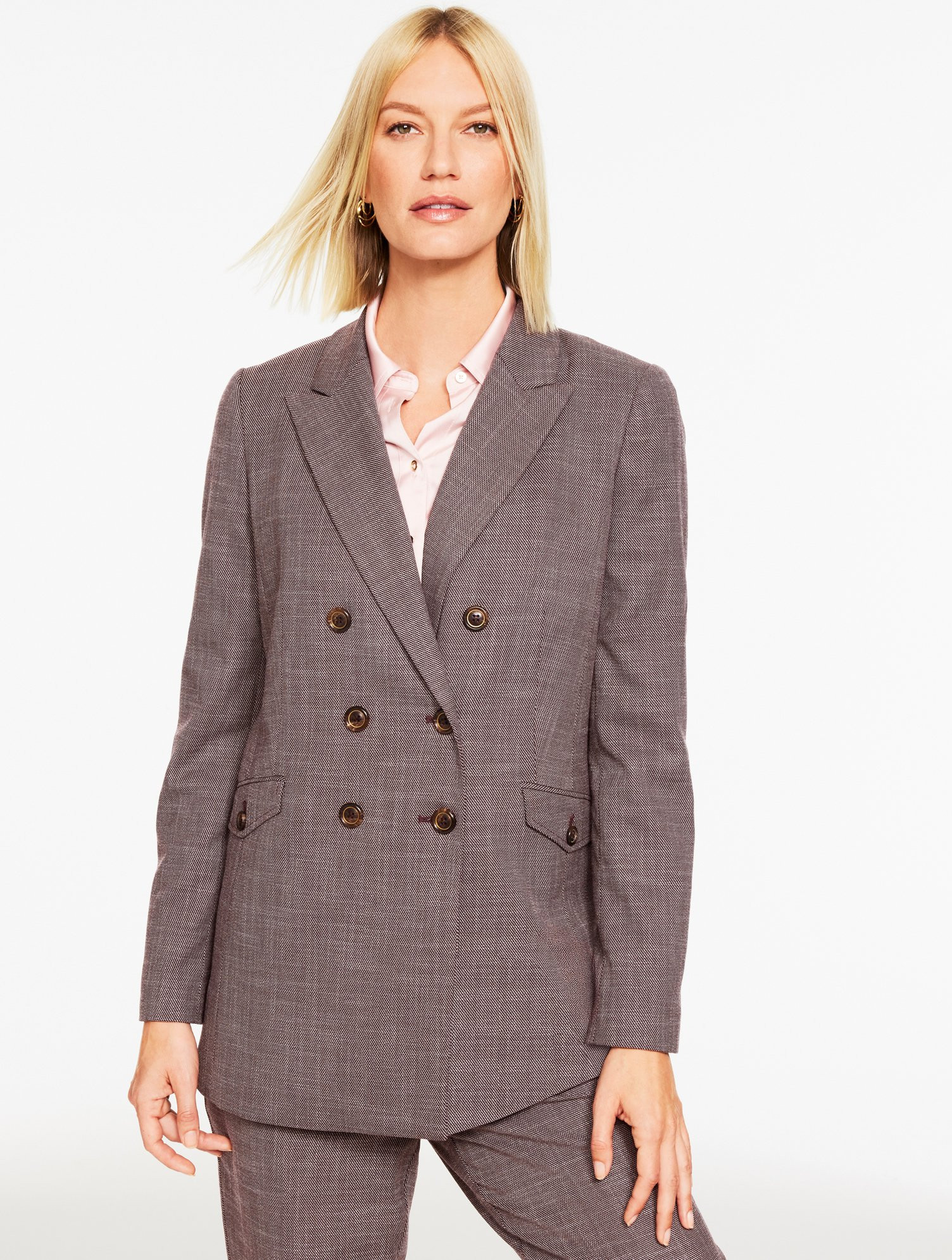 City Twill Blazer - Aubergine - 14 Talbots | Talbots