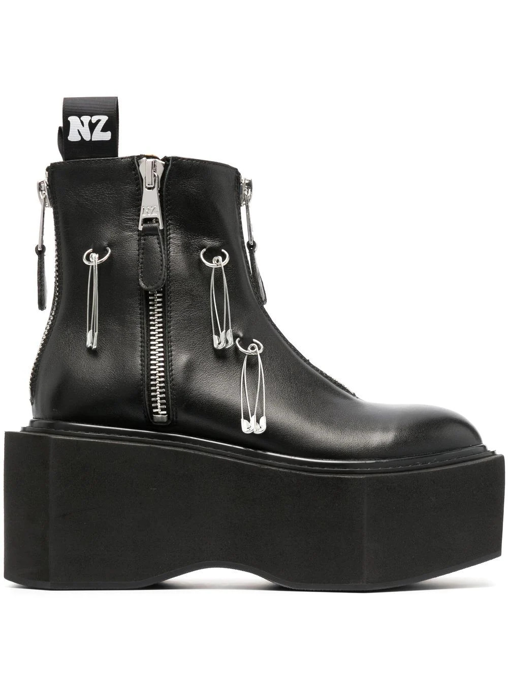 Natasha Zinko platform zipped 95mm boots - Black | Farfetch Global
