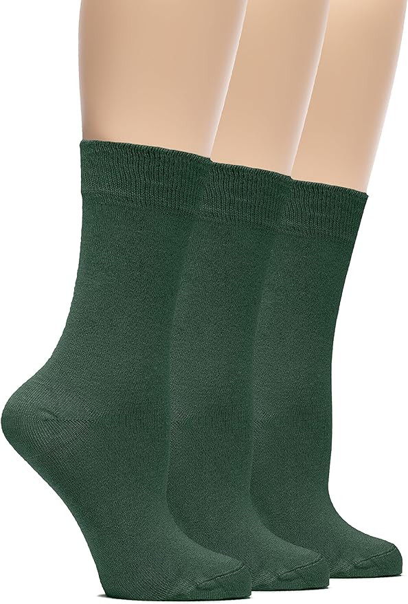 Hugh Ugoli Womens Bamboo Dress Socks, Trouser, Casual, Thin, Soft, Crew Socks for Business,Non-Bi... | Amazon (US)