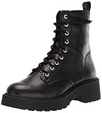 Steve Madden Women's Tornado Combat Boot, Black Leather, 10 | Amazon (US)