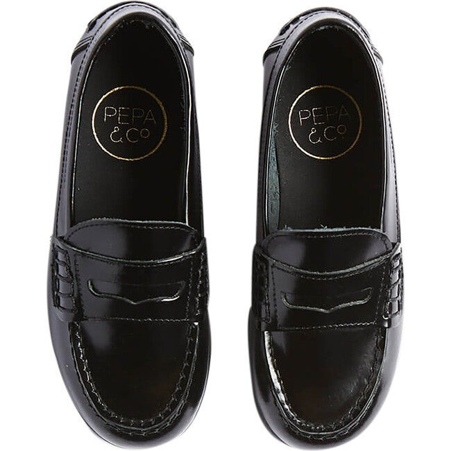 Leather Moccasins, Black | Maisonette