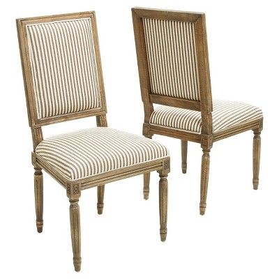 Set of 2 Madison Weathered Oak Dining Chairs Dark Coffee - Christopher Knight Home | Target