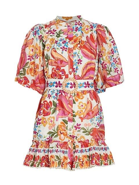 Belted Painterly Spring Bananas Minidress | Saks Fifth Avenue