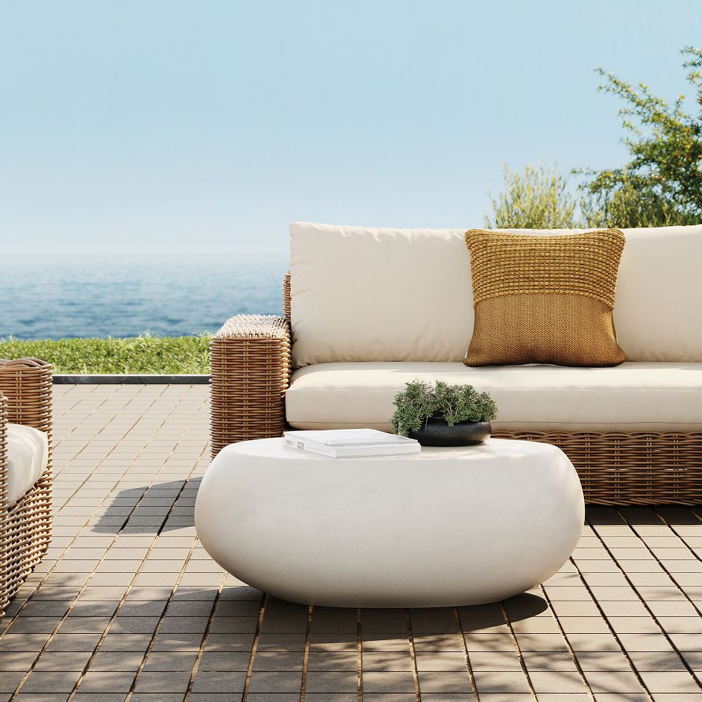 Pebble Indoor/Outdoor Oval Coffee Table (36") | West Elm (US)