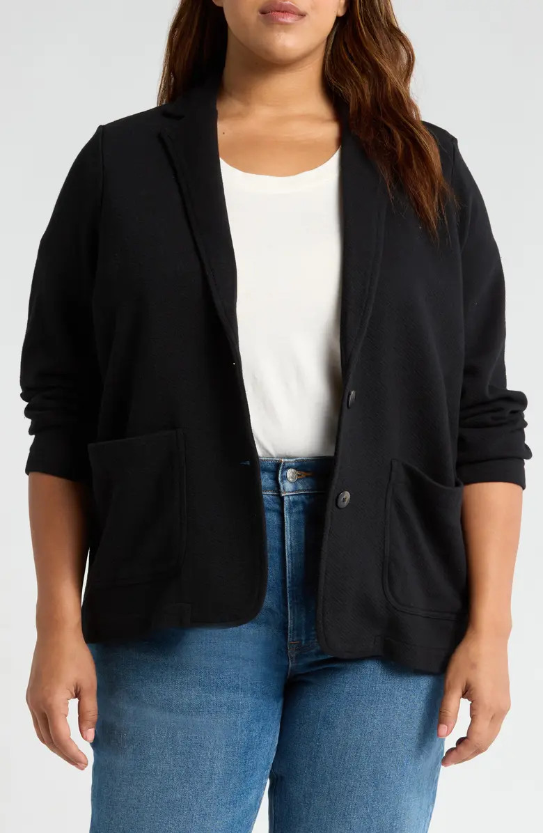 Caslon® Relaxed Knit Blazer | Nordstrom | Nordstrom