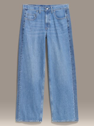 Old Navy x Christopher John Rogers Mid-Rise Side Stripe Baggy Wide-Leg Jeans | Old Navy (US)