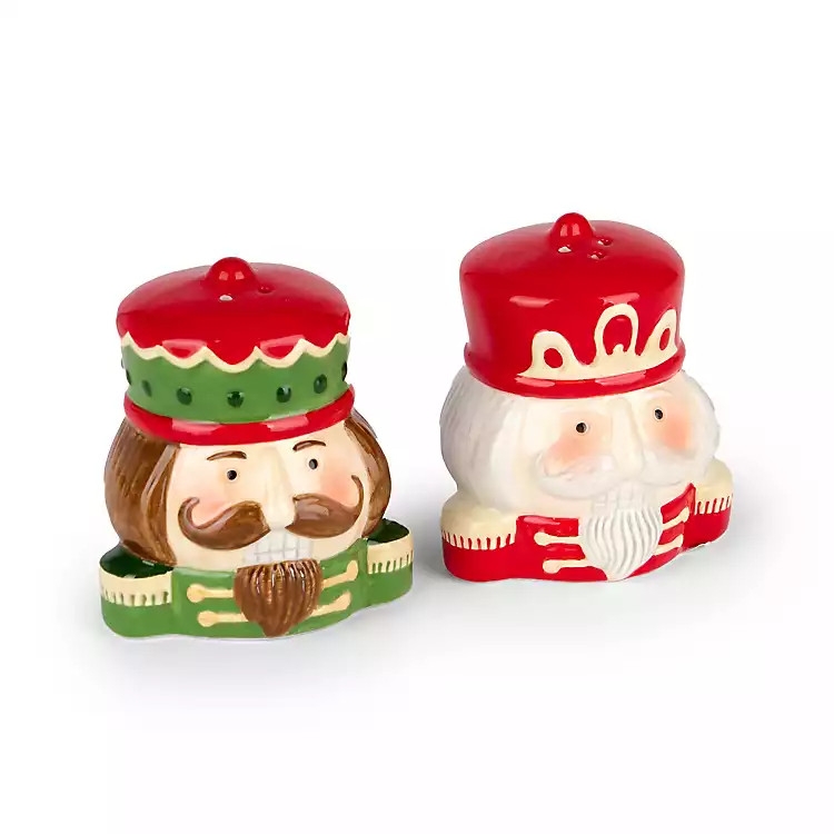 Holly Nutcracker Salt and Pepper Shaker Set | Kirklands