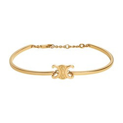 Triomphe articulated bracelet in brass with gold finish - CELINE | 24S US