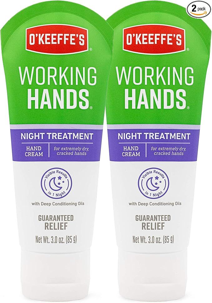 O'Keeffe's Working Hands Night Treatment Hand Cream, 3 Ounce Tube (Pack of 2) | Amazon (US)