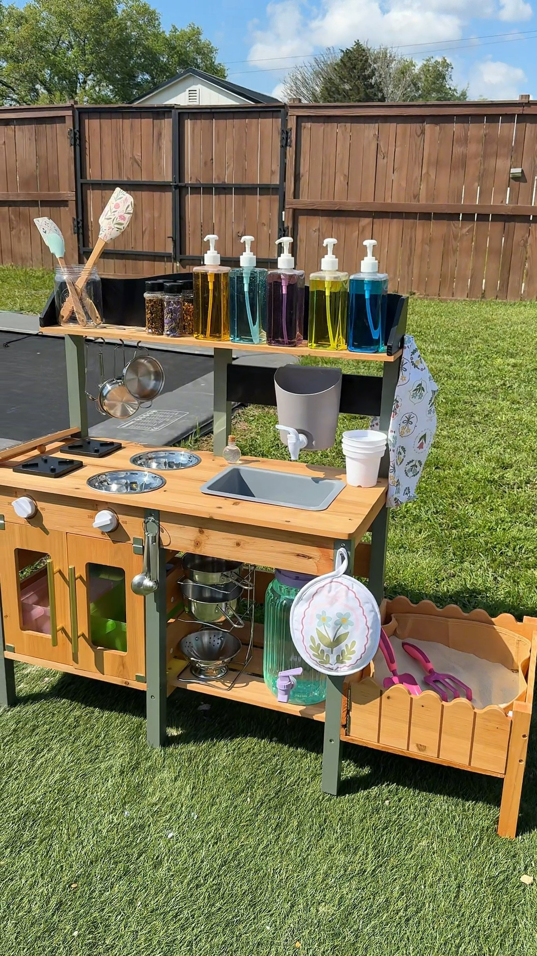 Stock my kids new mud kitchen with me! This is one of my absolute favorite sensory activity, my kids literally played with this for 2 hours straight 🤯

#LTKmomlife #LTKKids