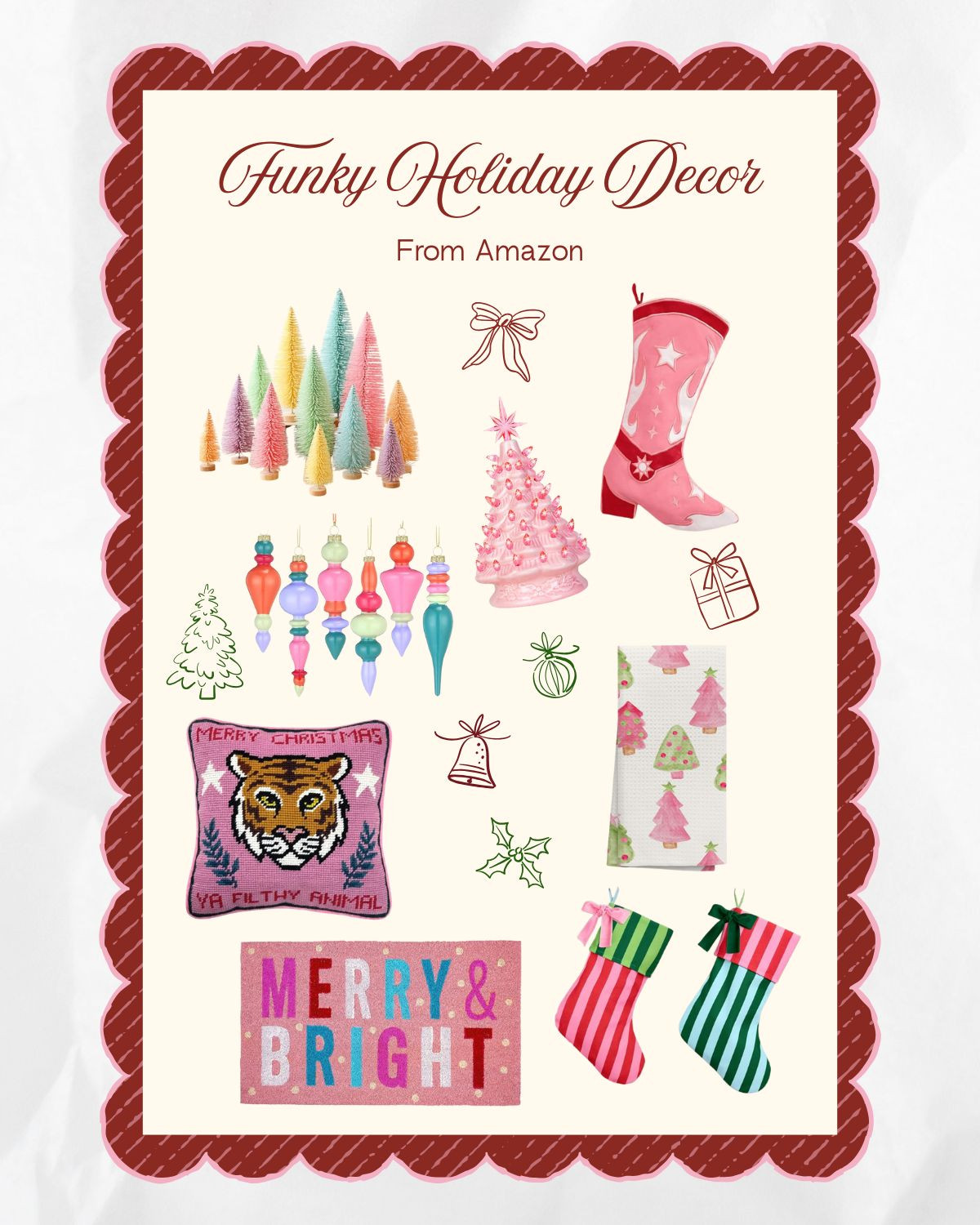 Super cute funky and colorful holiday Christmas decor 

#LTKHome #LTKHoliday #LTKSeasonal