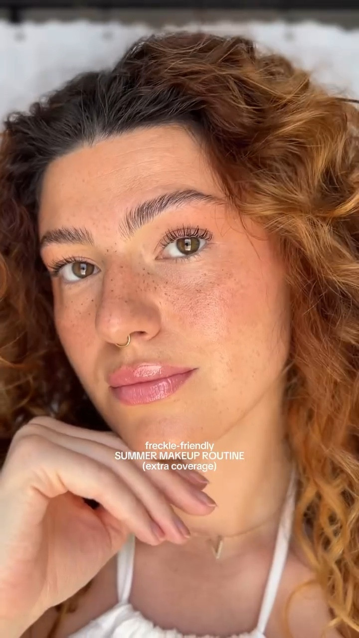 me 🤝🏼 freckle-friendly makeup
 
loving the new @nakedsundays beautyscreen SPF50! 🌞 it has the perfect amount of coverage to let my freckles shine through and keeps my skin looking so dewy ✨ glowy skin AND sun protection? say less 😌
 
all products used:
@nakedsundays NEW beautyscreen SPF50 (shade 2.5)
@saiebeauty sun melt bronzer (light bronze)
@saiebeauty slip tint concealer (shade 3)
@saiebeauty dew blush (shade cutie)
@saiebeauty radiant loose setting powder
@saltyface freckle paint
@anastasiabeverlyhills clear brow gel
@iliabeauty limitless lash mascara
@elfcosmetics dewy coconut setting mist
 
everything is 🔗 in my LTK 💌
 
#nakedsundayspartner #frecklemakeup #summermakeuplook | naked sundays | SPF makeup | faux freckles | summer makeup routine | freckles makeup