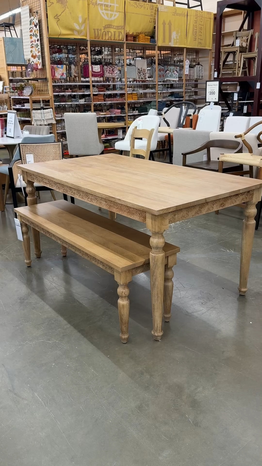 A truly beautiful dining table moment! ✨ This hand-carved table from World Market brings so much character to a dining space with its intricate carved details and soft, light wood tones. The craftsmanship makes it feel one-of-a-kind, while the airy finish keeps it relaxed and timeless. Perfect for creating an inviting, collected dining room. I’ve linked similar styles to shop the look. 🤎 #worldmarket #diningroomset #diningtable

#LTKHome #LTKSaleAlert