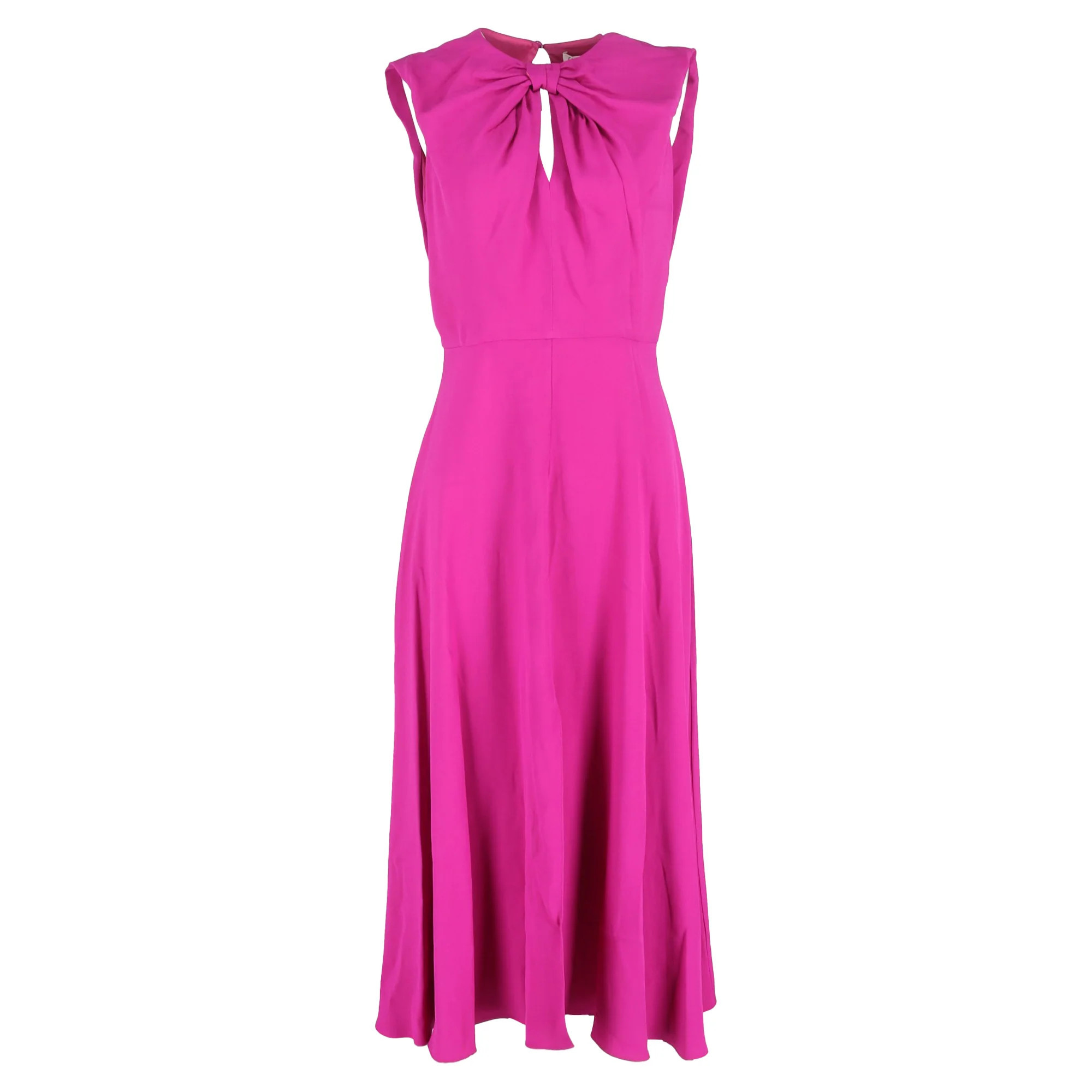 Saloni Marla Long Dress in Pink Rayon | Shop Simon