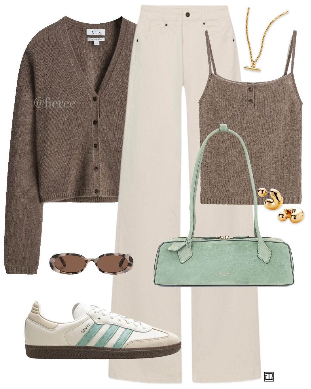Taupe beige knitted cardigan set cream jeans adidas samba sneakers casual weekend outfit 

#LTKuk #LTKeurope #LTKspring