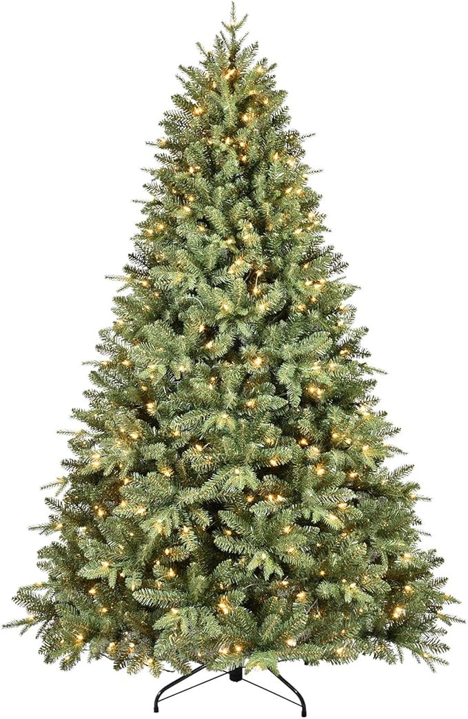 7FT Pre-Lit Artificial Christmas Tree with 2010 PE&PVC Mixed Branch Tips, 500 Warm White Lights, ... | Amazon (US)