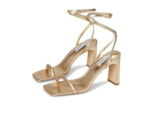 Steve Madden Women's Eryka Heeled Sandal, Gold Leather, 9.5 | Amazon (US)