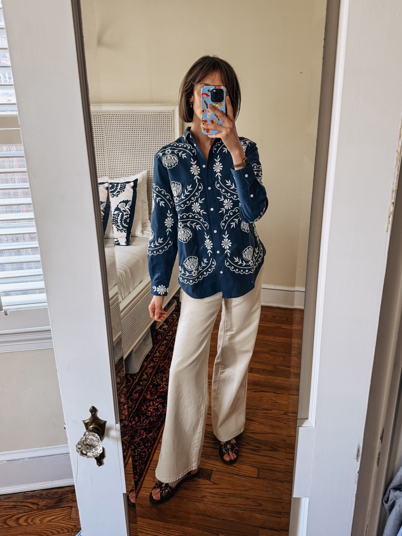 Love the embroidered detail on this gorgeous oversized shirt.

#LTKOver40 #LTKSeasonal #LTKFestival