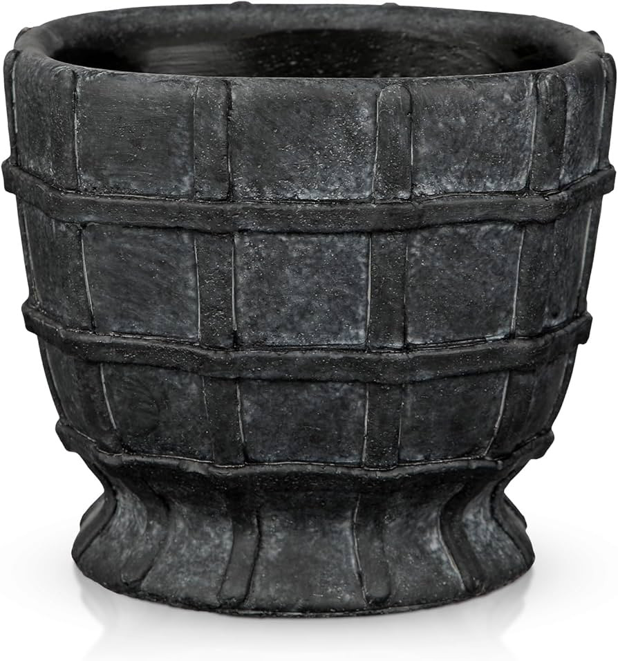 6" Black Ceramic Plant Pots with Drainage Hole, Rustic Flower Pots for Indoor Plants, Outdoor Dec... | Amazon (US)