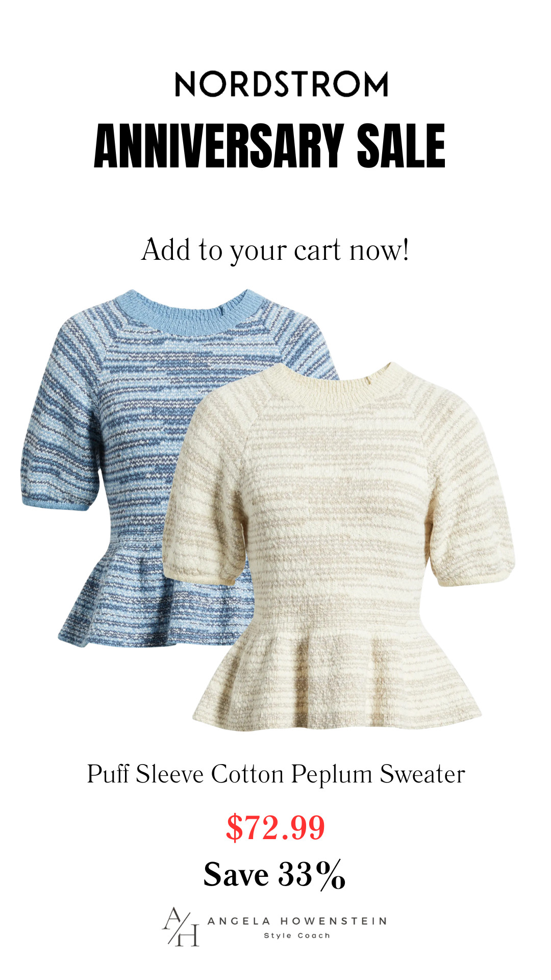 This peplum sweater is one of those pieces that instantly makes a pair of jeans look polished.  The flattering peplum silhouette, soft space-dye knit, and puff sleeves make it an easy transition piece for late summer into fall, and it's just $72.99 during the Nordstrom Anniversary Sale.

👩‍💻 LTK PRO TIPS
❤️ Heart = Support my posts ;-)
🔖 Save = Get sale & restock alerts for the things you love!
📋 Lists = Keep favorites organized (List ideas: Fall Fashion, Nordstrom Sale, Sweater Weather!)
📲 Share = Send your favorite finds to a friend.
💬 Comment = Ask me anything, and I'll answer. ;-) 

 #LTKootd #LTKOver40 #LTKSaleAlert