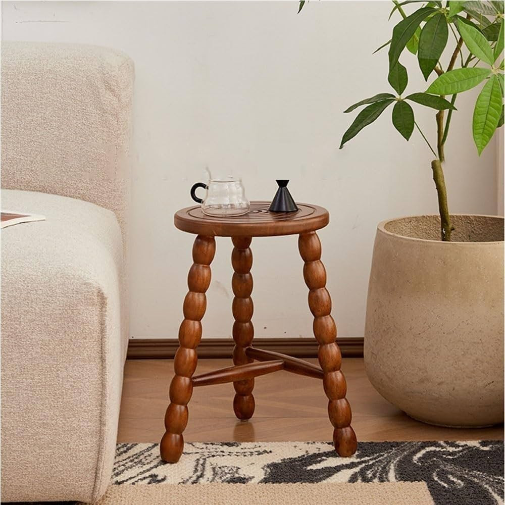 Solid Wood Side Table, Modern Round End Table, Simple Bedside Table, Bed Side Tables, Coffee Tabl... | Amazon (US)