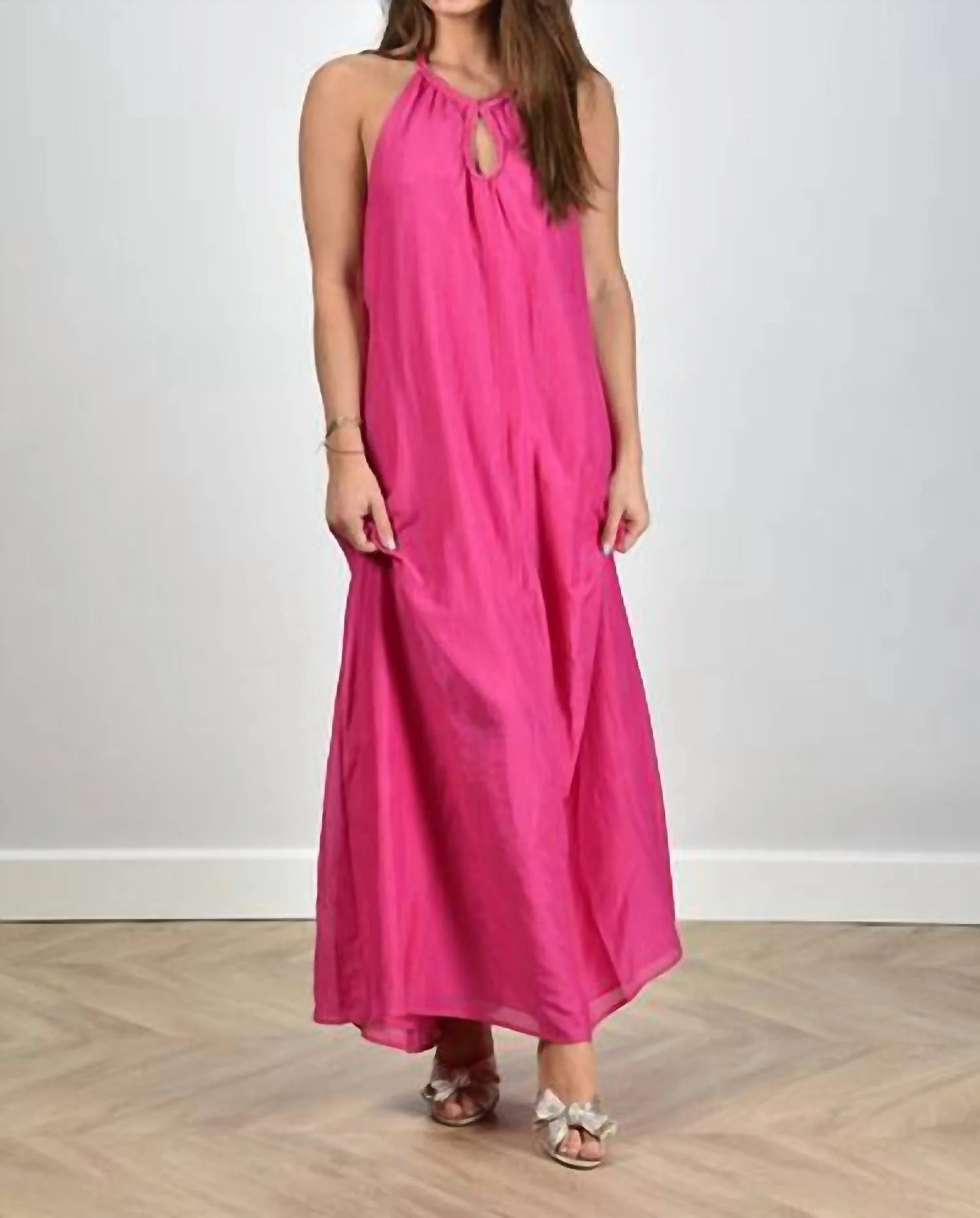 Halter Neck Drue Dress In Star Ruby | Shop Simon