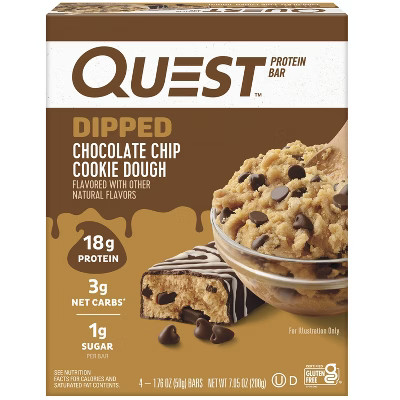 Quest Nutrition Protein Bars - Dipped Chocolate Chip Cookie Dough | Target