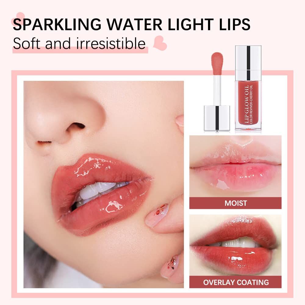 Hydrating Lip Glow Oil, Plumping Lip Gloss, Moisturizing Lip Oil Gloss, Transparent Moisturizing ... | Amazon (US)