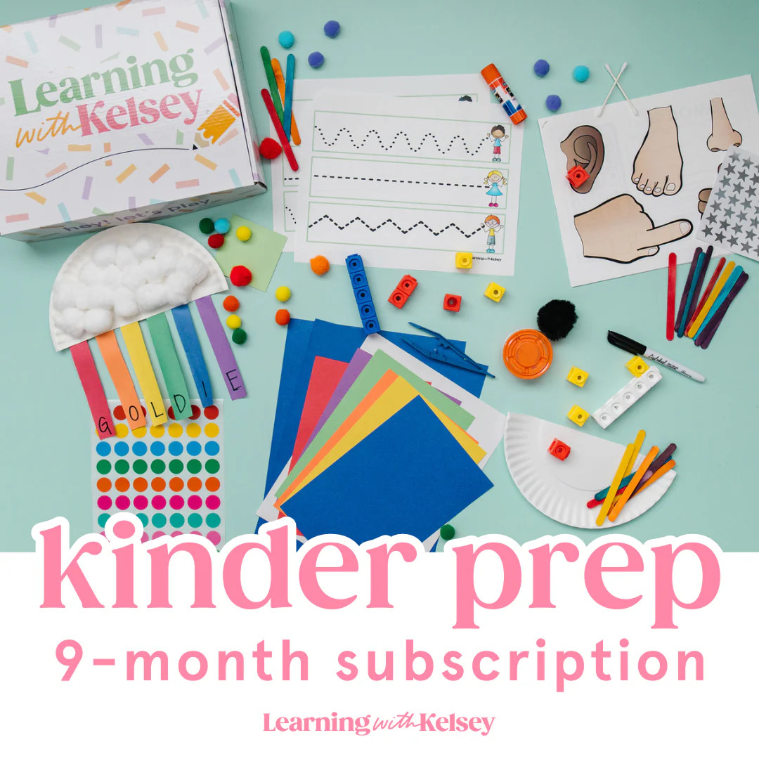 The Kinder Prep 9 Month Subscription Box (Ships Monthly) - Learning With Kelsey | Learning with Kelsey