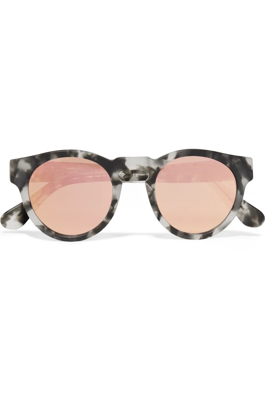 Voyager 15 Round-Frame Acetate Mirrored Sunglasses, Black/Rose Gold, Women's | NET-A-PORTER (US)
