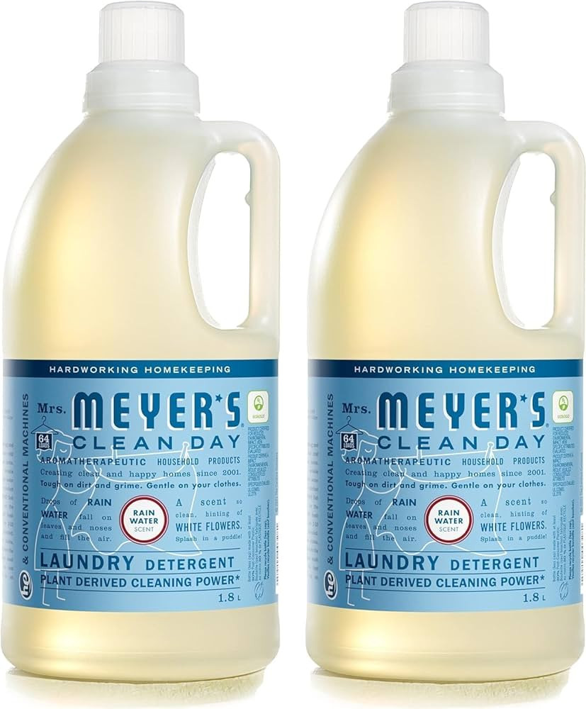 MRS. MEYER'S CLEAN DAY Liquid Laundry Detergent, Infused with Essential Oils, Rain Water, 64 oz -... | Amazon (US)