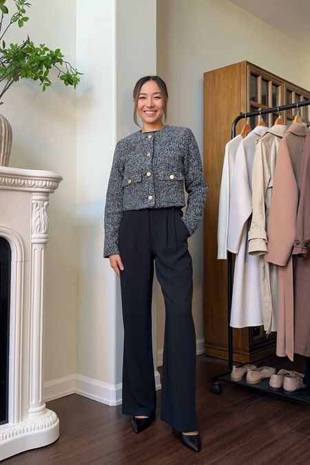 Workwear outfit wearing @abercrombie - 20% off full outfit ends tonight! 

Jacket xs 
Top xs 
Crepe tailored pants - 25 reg, these are so nice & comfortable 

Business casual workwear / outfits for the office #abercrombiepartner

#LTKworkwear #LTKstyletip #LTKfindsunder100