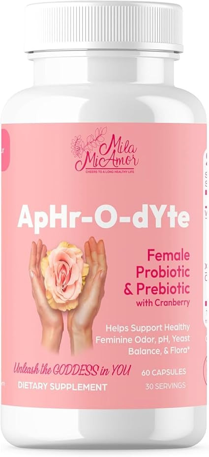 Mila Miamor ApHr-O-dYte Women’s Probiotic and Prebiotic with Cranberry - Gluten-Free, Non-GMO S... | Amazon (US)