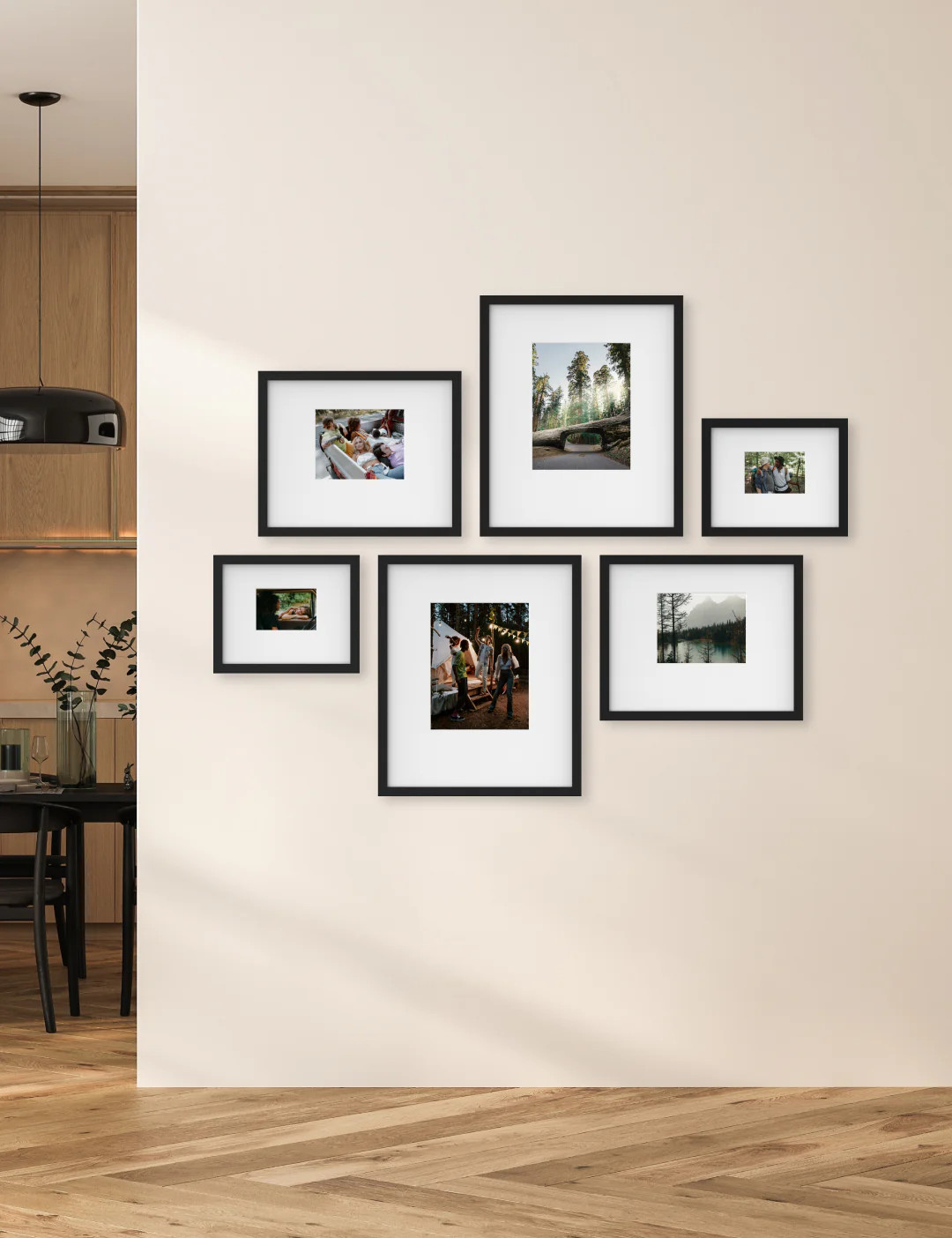 The Hallway Photo Gallery Wall - by Bobby Berk - 6 x Black Frame Set | Frameology