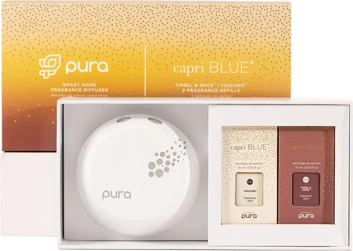 x Capri Blue Volcano & Tinsel & Spice Pura 4 Smart Diffuser & Fragrance Set | Nordstrom