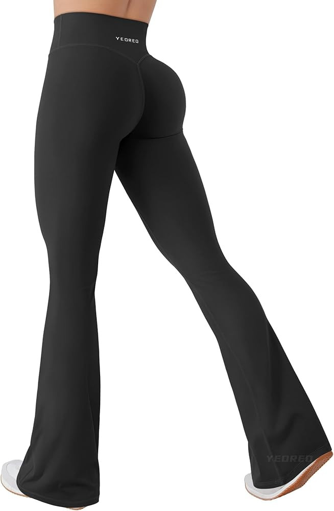 YEOREO Mini Flare Leggings for Women 28.5"/30.5"/32.5" Hidden Scrunch Workout High Waisted No Fro... | Amazon (US)