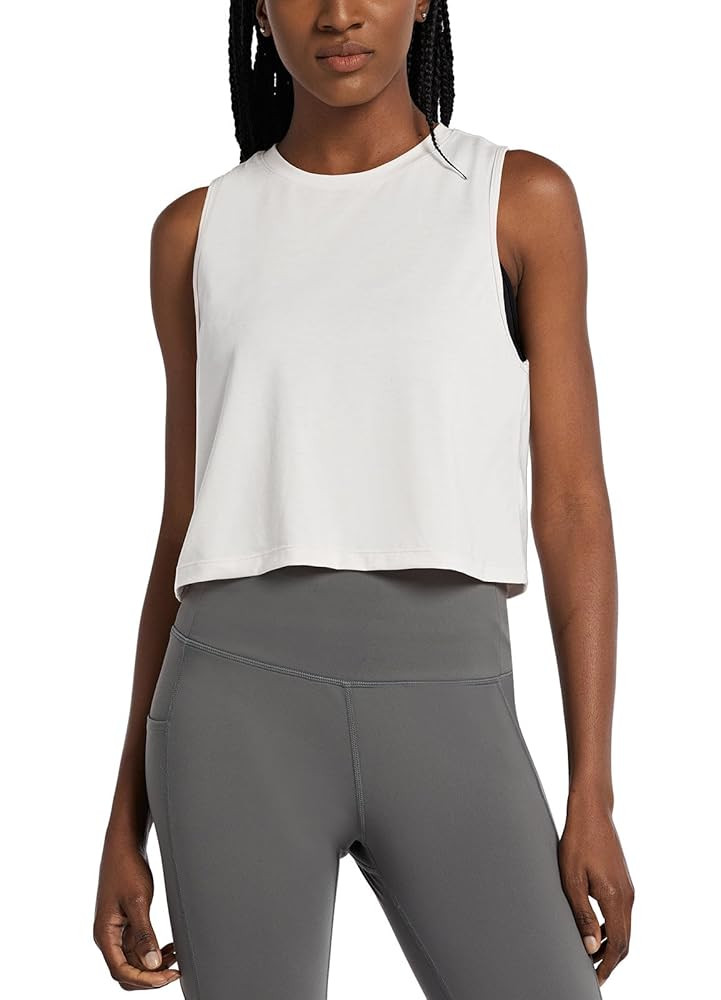 baleaf Workout Tops for Women Crop Tank Top Quick Dry Athletic Gym Exercise Sleeveless Shirts Mus... | Amazon (US)
