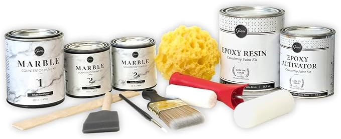 Giani White Marble Epoxy Countertop Small Project Kit | Amazon (US)