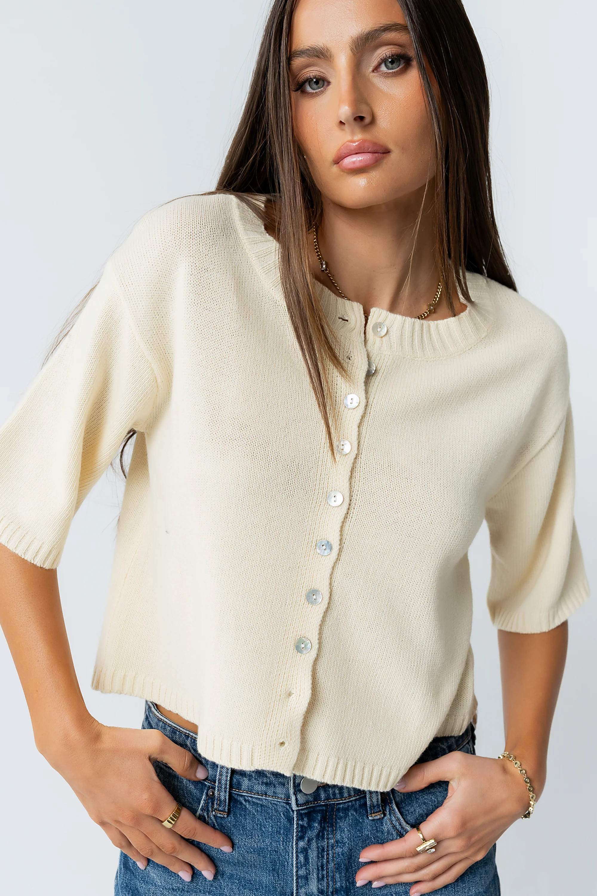 Macey Knit Sweater in Yellow | Böhme US