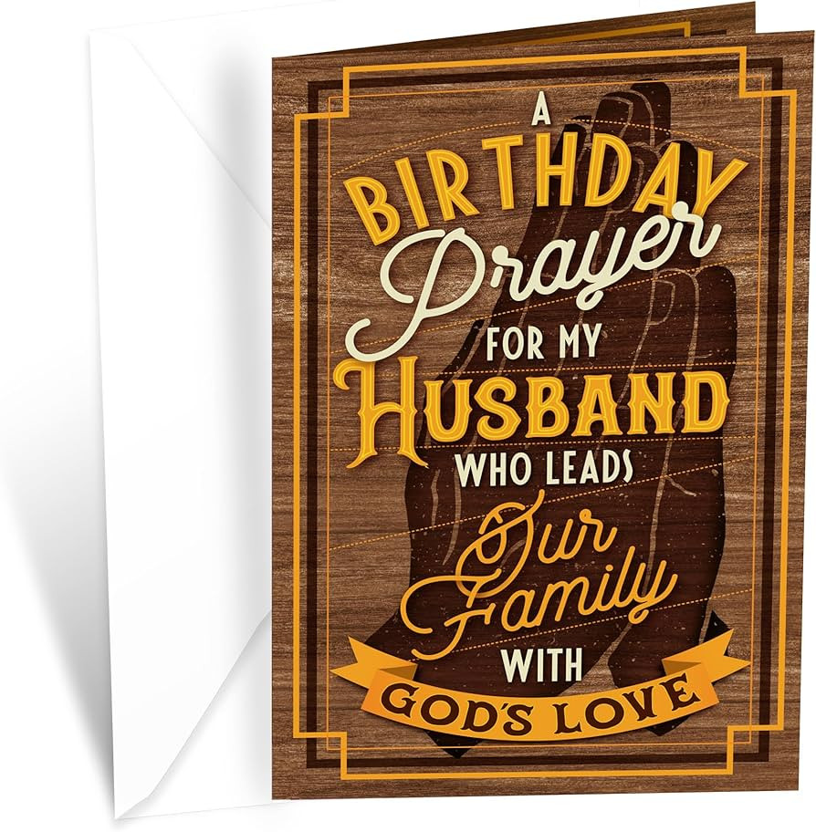 Prime Greetings Religious Birthday Card For Husband, Made in America, Eco-Friendly, Thick Card St... | Amazon (US)