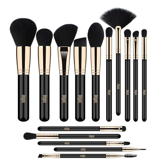 FEIYAN Makeup brushes 15pcs Professional Brush Set Premium Vegan Soft Blending EyeShadow Eyelash ... | Amazon (US)