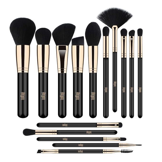 FEIYAN Makeup brushes 15pcs Professional Brush Set Premium Vegan Soft Blending EyeShadow Eyelash ... | Amazon (US)